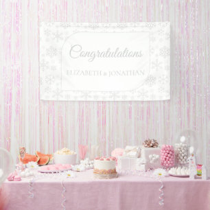 Snow In Love Winter Wedding Banner