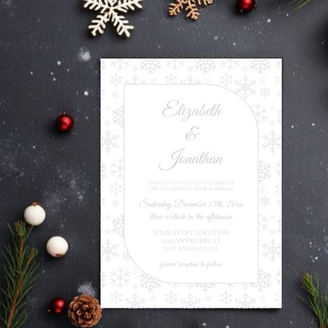 Snow In Love Winter Wedding Invitation (Creator Uploaded)