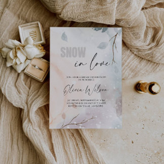 Snow in Love -Winter Wonderland Bridal Shower Invitation