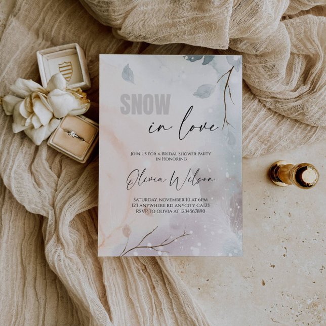 Snow in Love -Winter Wonderland Bridal Shower Invitation (Creator Uploaded)