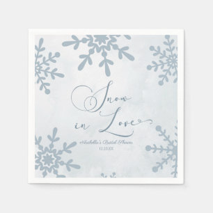 Snow In Love Winter Wonderland Bridal Shower Napkin