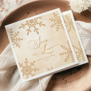Snow In Love Winter Wonderland Bridal Shower Napkin