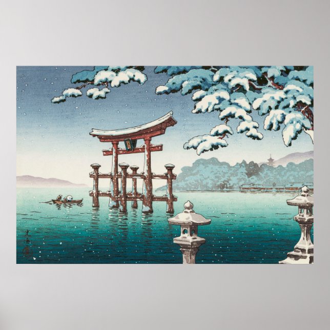 Snow in Miyajima by Tsuchiya Koitsu Poster (Front)