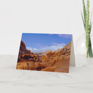 Snow in Red Rock Canyon, Las Vegas NV Blank Inside Card