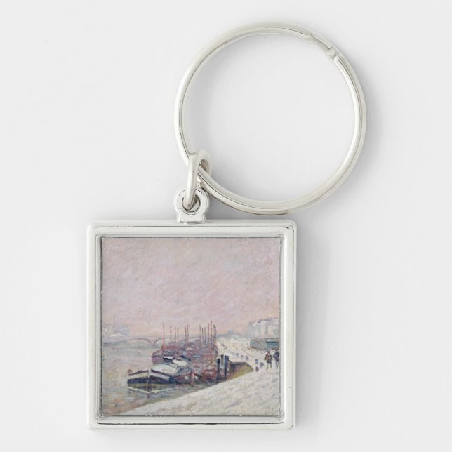 Snow in Rouen Key Ring (Front)