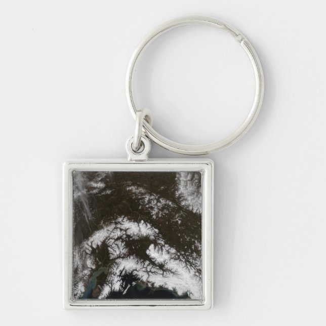 Snow in south central Alaska Key Ring (Front)