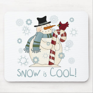 Snow is Cool Holiday Tshirts and Gifts Mouse Pad