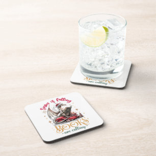 Snow Is Falling, Books Are Calling  Coaster