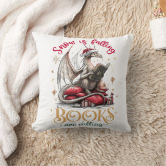 Snow Is Falling, Books Are Calling Cushion