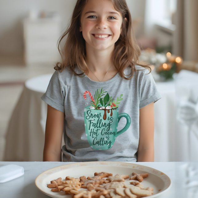 Snow Is Falling Hot Cocoa Is Calling Hot Chocolate T-Shirt (Snow Is Falling Hot Cocoa Is Calling Hot Chocolate T-Shirt)