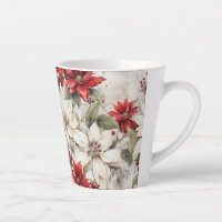 Snow-kissed Elegance White and Red Poinsettia