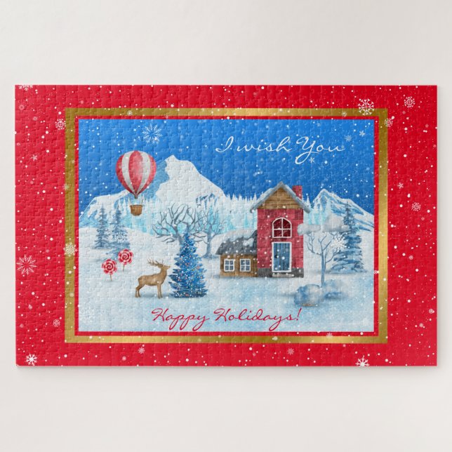 Snow Landscape Customise Jigsaw Puzzle (Horizontal)
