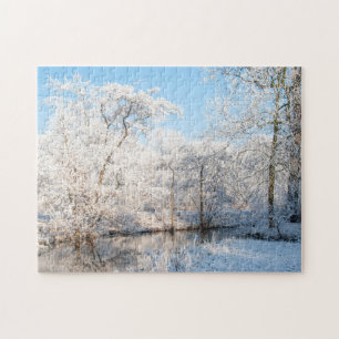 Snow Landscape Photo, 252 pieces Jigsaw Puzzle