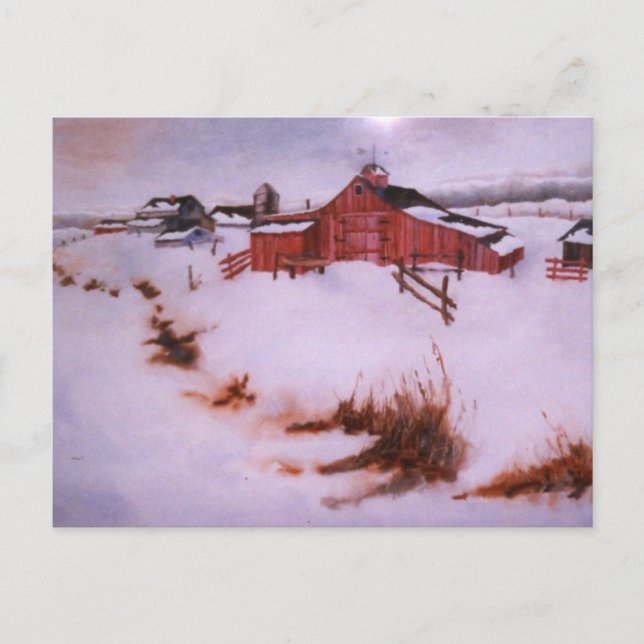 Snow Landscape Print Postcard (Front)
