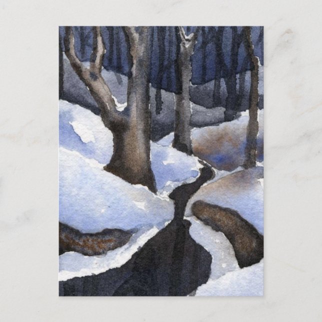 Snow Landscape Print Postcard (Front)