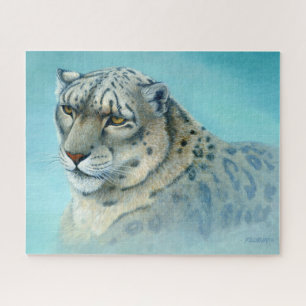 Snow Leopard, Acrylic Painting Jigsaw Puzzle