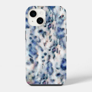 Snow Leopard Animal Print Skin Pattern iPhone 14 Case