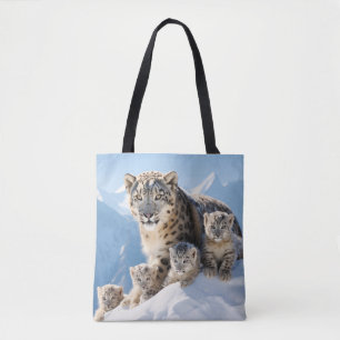 Snow Leopard Animal Wild Beauty Freedom Wilderness Tote Bag