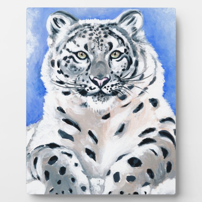 Snow Leopard Art Plaque (Front)