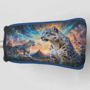 Snow Leopard Castle Sunrise reflection Golf Head Cover