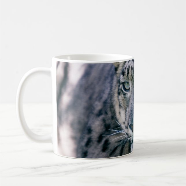 Snow Leopard closeup Coffee Mug (Left)
