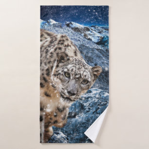 SNOW LEOPARD CLOUD WALKER BATH TOWEL