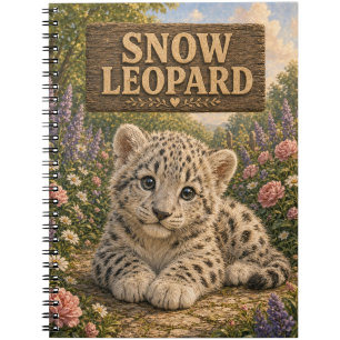 Snow Leopard Cute Baby Storybook Nursery Animal Notebook