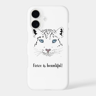 Snow Leopard Drawing "Fierce is Beautiful"