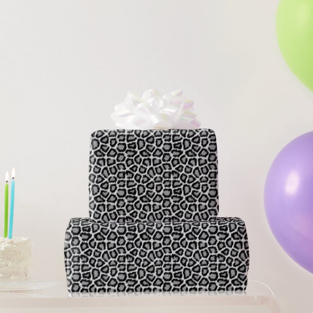 Snow Leopard Fur Pattern Wrapping Paper (Party Gifts)