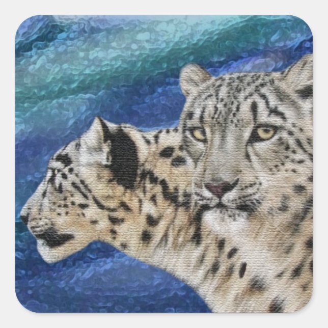 Snow Leopard Habitat Stickers (Front)