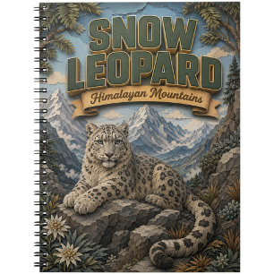 Snow Leopard Himalayan Mountains POPCUT Notebook