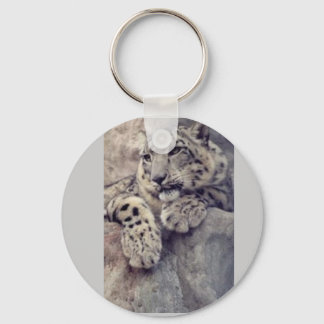 Snow Leopard Key Ring