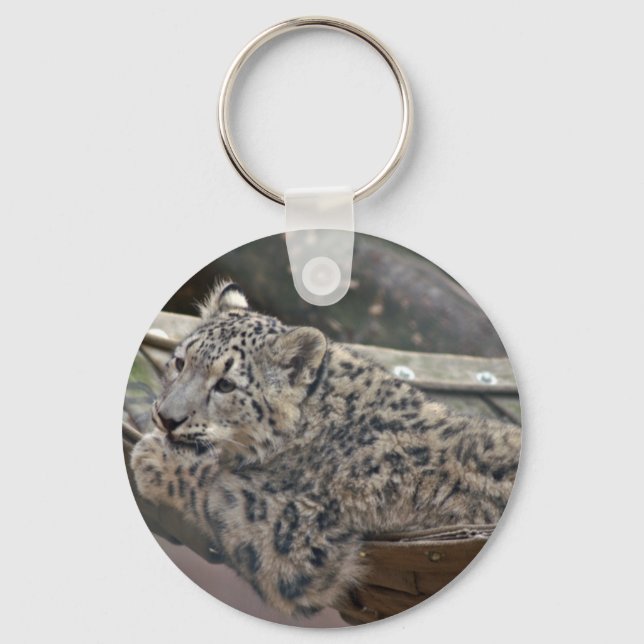 Snow Leopard Key Ring (Front)