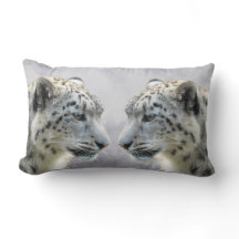 Snow Leopard Mirror Symmetry Wildlife Art Design
