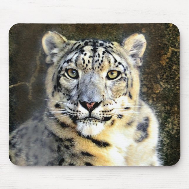 Snow Leopard Mouse Pad (Front)