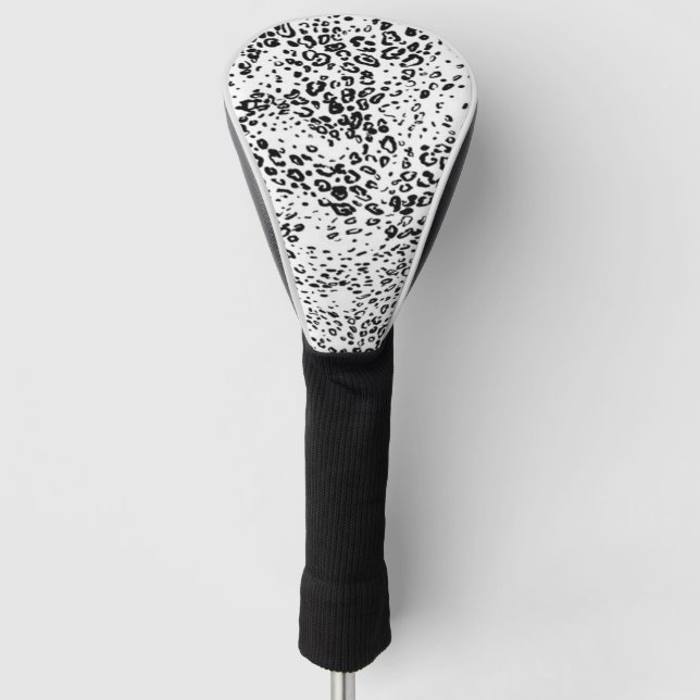 Snow Leopard Pattern Golf Head Cover (Front)