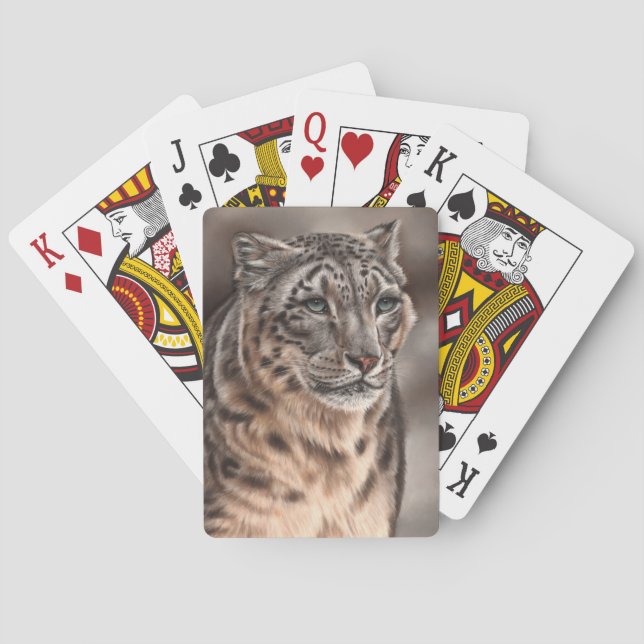 Snow Leopard Playing Cards (Back)