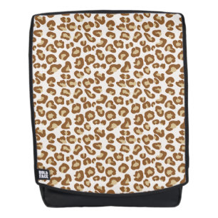 Snow Leopard Print, Beige, Tan, and Cream Backpack