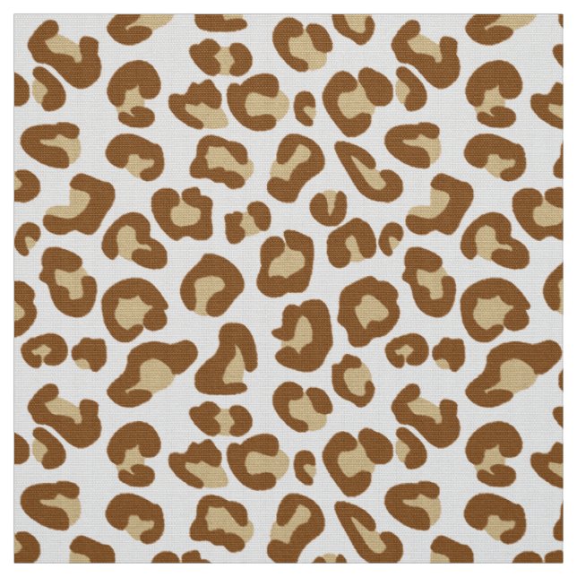 Snow Leopard Print, Beige, Tan, and Cream Fabric (Swatch)