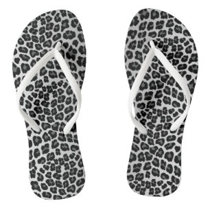 Snow leopard print jandals