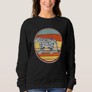 Snow Leopard Print Retro Vintage Style Sweatshirt