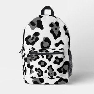 snow leopard printed backpack