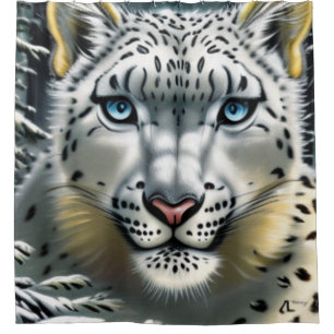 Snow Leopard Shower Curtain
