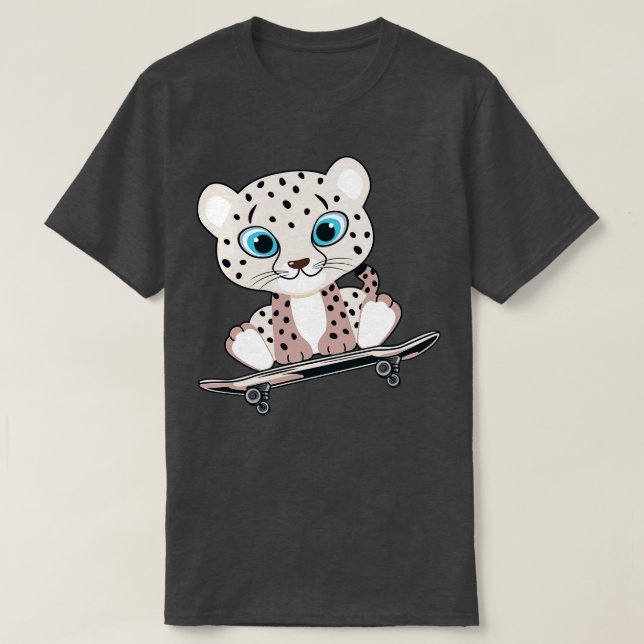 Snow leopard skating T-Shirt (Design Front)