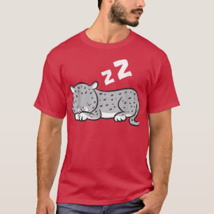 Snow Leopard Sleeping Cute Snow Leopard Pyjamas  T-Shirt