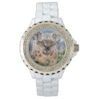 SNOW LEOPARD SPRINGTIME FLOWERS