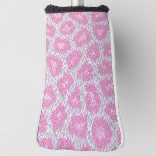 Snow Leopard style - Silver Pink Golf Head Cover