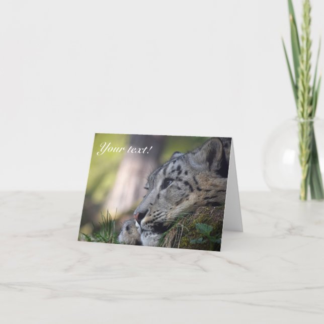 Snow Leopard Thank You Card (Front)