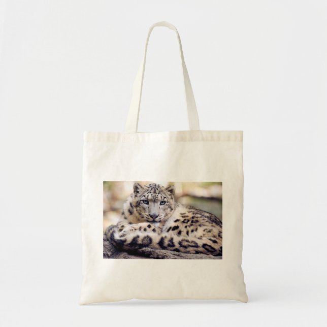 Snow Leopard Tote Bag (Front)