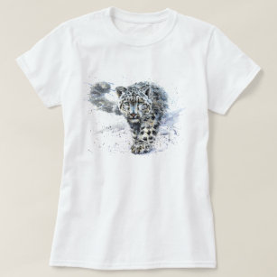 Snow Leopard Watercolor T-Shirt